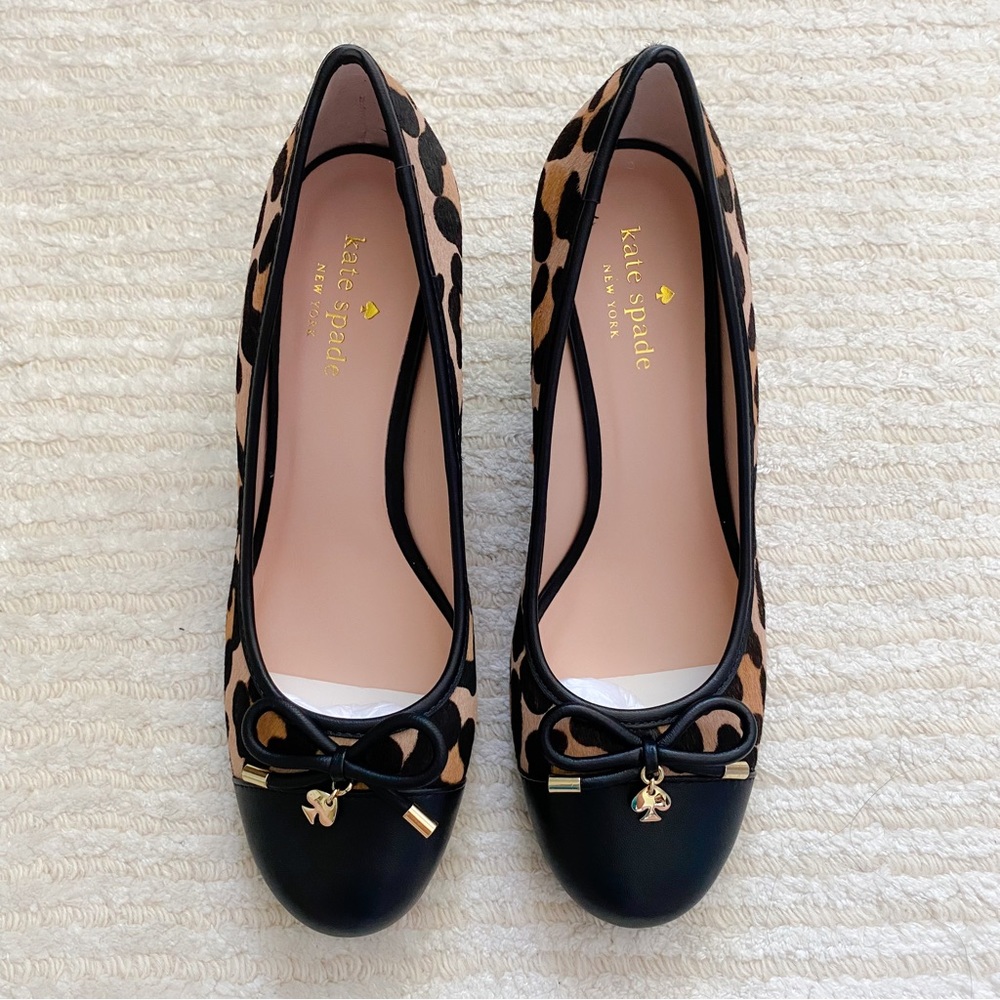 NWT Kate Spade Kacey leopard wedges - Picture 3 of 14